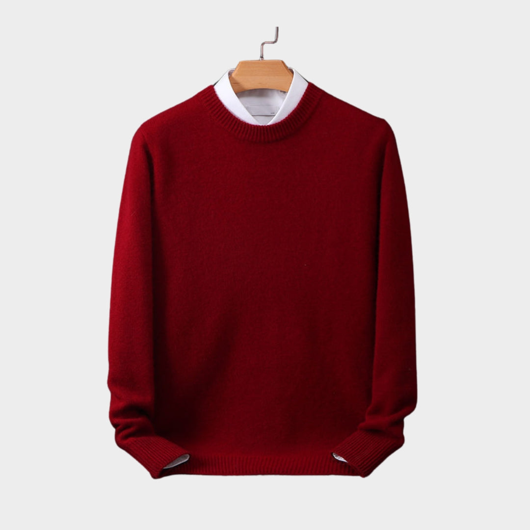 Men's Cashmere Sweater – Soft Warm Oversized O-neck Knitted Pullover