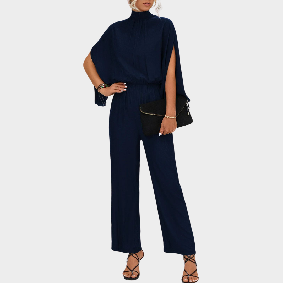 Women's Long Sleeve Jumpsuit – Waist Tie – Wide Leg Fit – Elegant Casual One-Piece – Multiple Colours