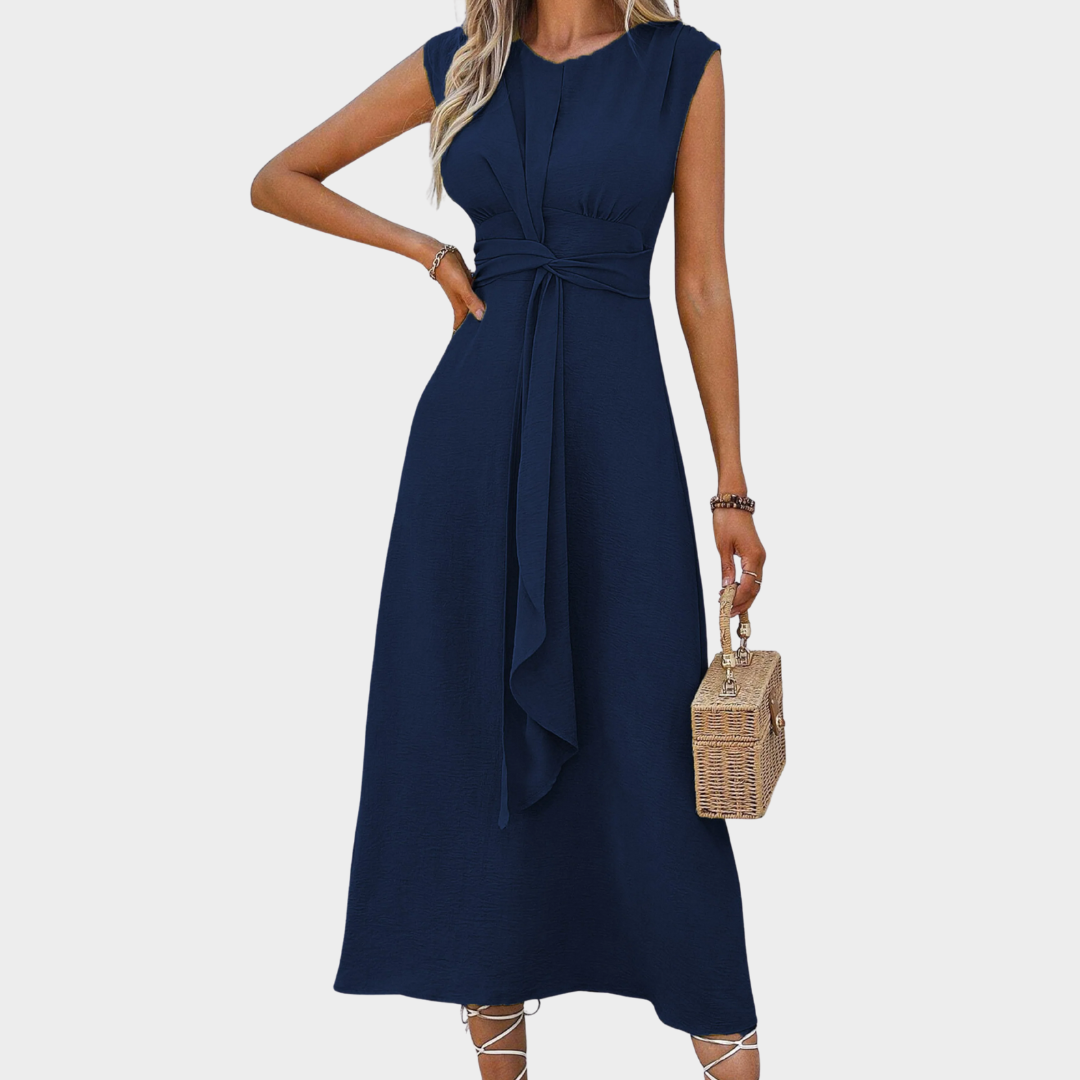 Women’s Maxi Dress – Elegant Sleeveless Round Neck Design with Flowing Full-Length Silhouette – Multiple Colours
