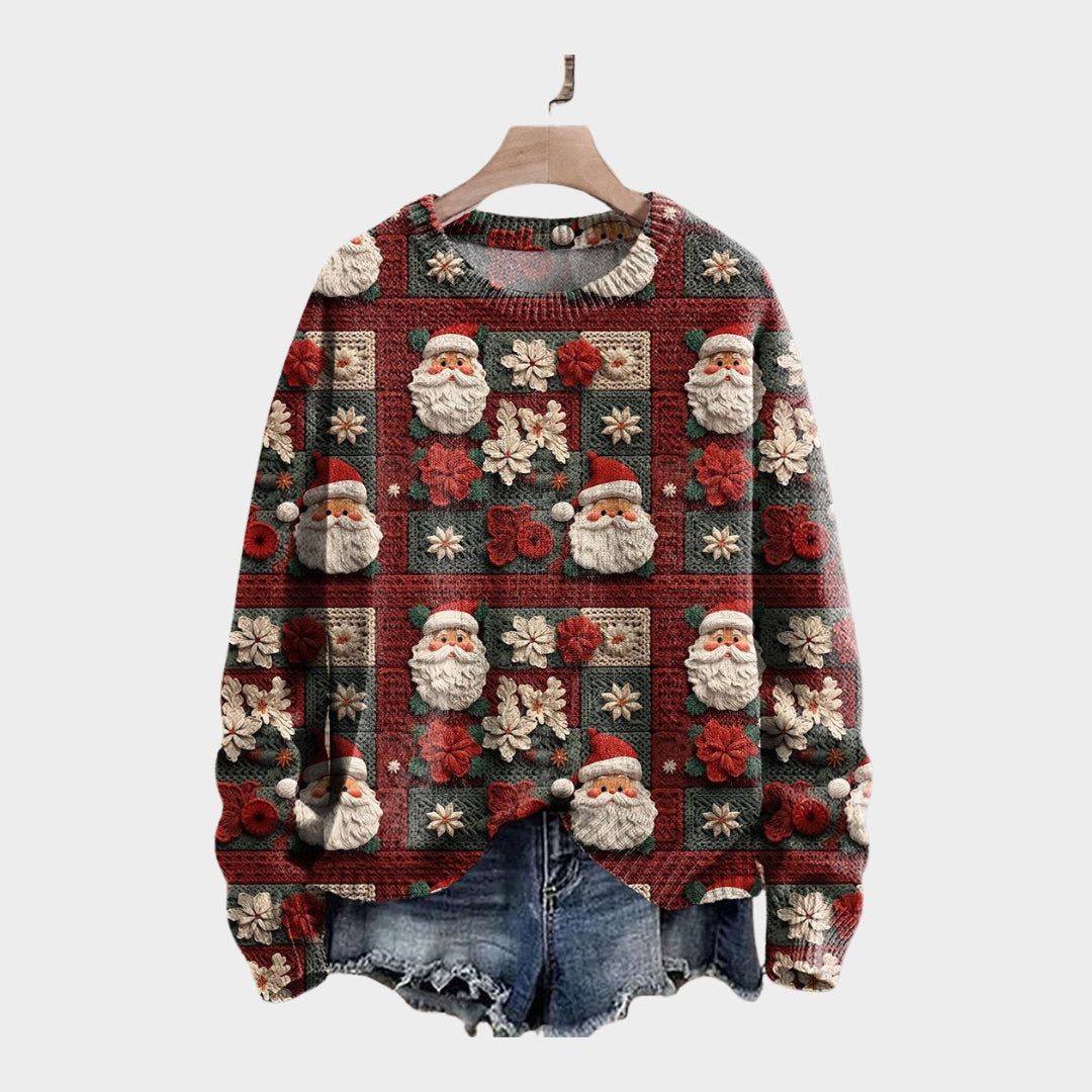 Women’s 3D Printed Sweater - Round Neck Casual Long Sleeve Top, Autumn Style