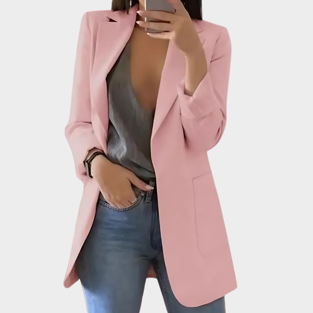 Women's Slim Fit Cardigan – Polo Neck – Elegant Casual Coat – Tailored Design – Multiple Colours