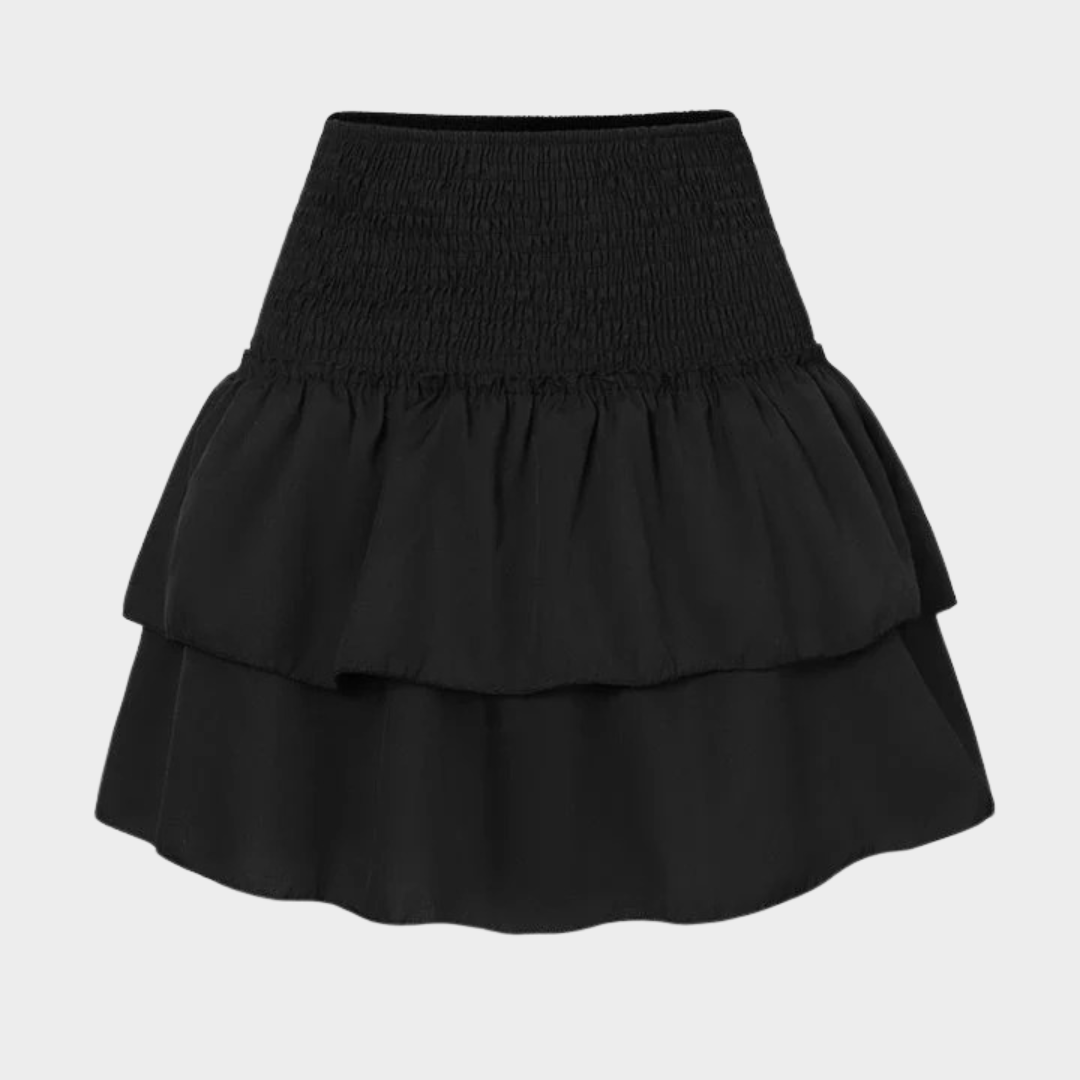 Women High Waist Mini Skirt – Ruffle Pleated Design with Casual Print – Multiple Colours