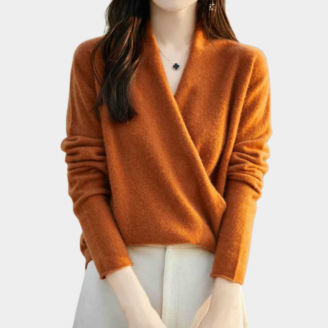 Women’s Merino Wool Sweater – 100% Cashmere Knit Loose Fit Long Sleeve Pullover Top – Multiple Colours