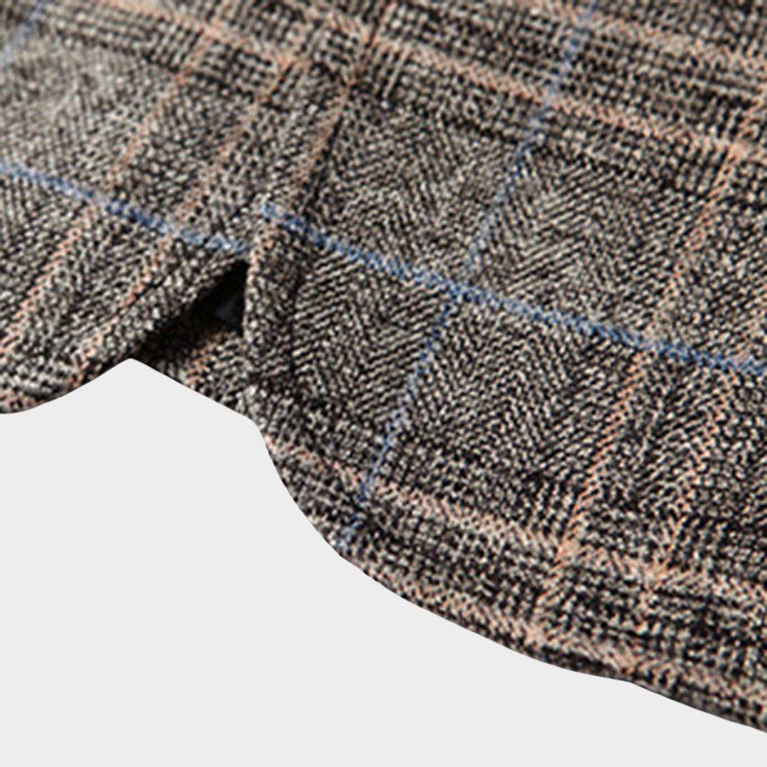 Men's Slim Fit Blazer – British Plaid Formal Suit Jacket – Business Casual Wedding Coat – Multiple Colours