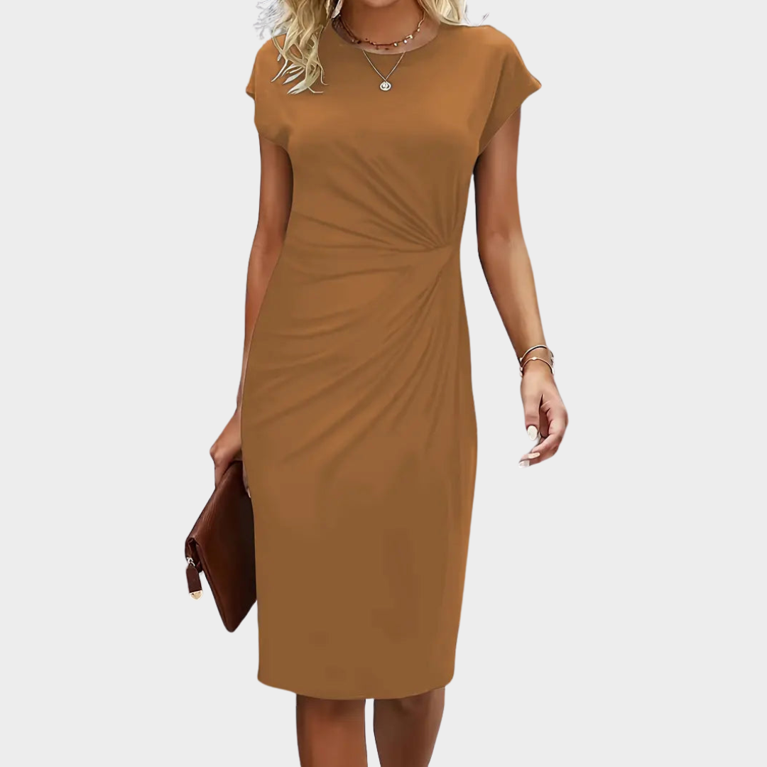 Women's Elegant Scoop Neck Dress – Classic Fit – Timeless & Versatile – Soft & Comfortable Fabric – Multiple Colours