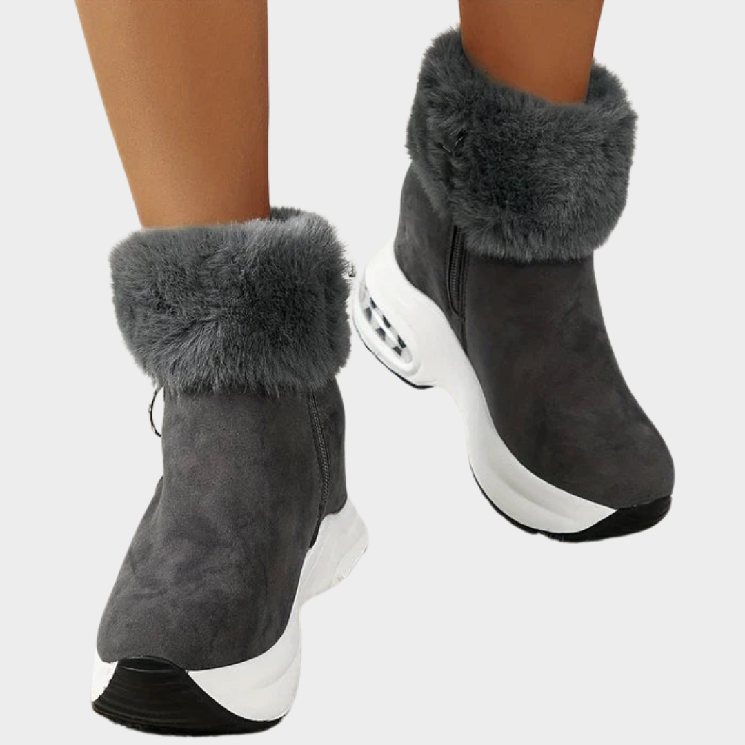 Women's Platform Snow Boots – Warm & Comfortable – Ankle-Length – Zipper Closure – Non-Slip Sole – Multiple Colours