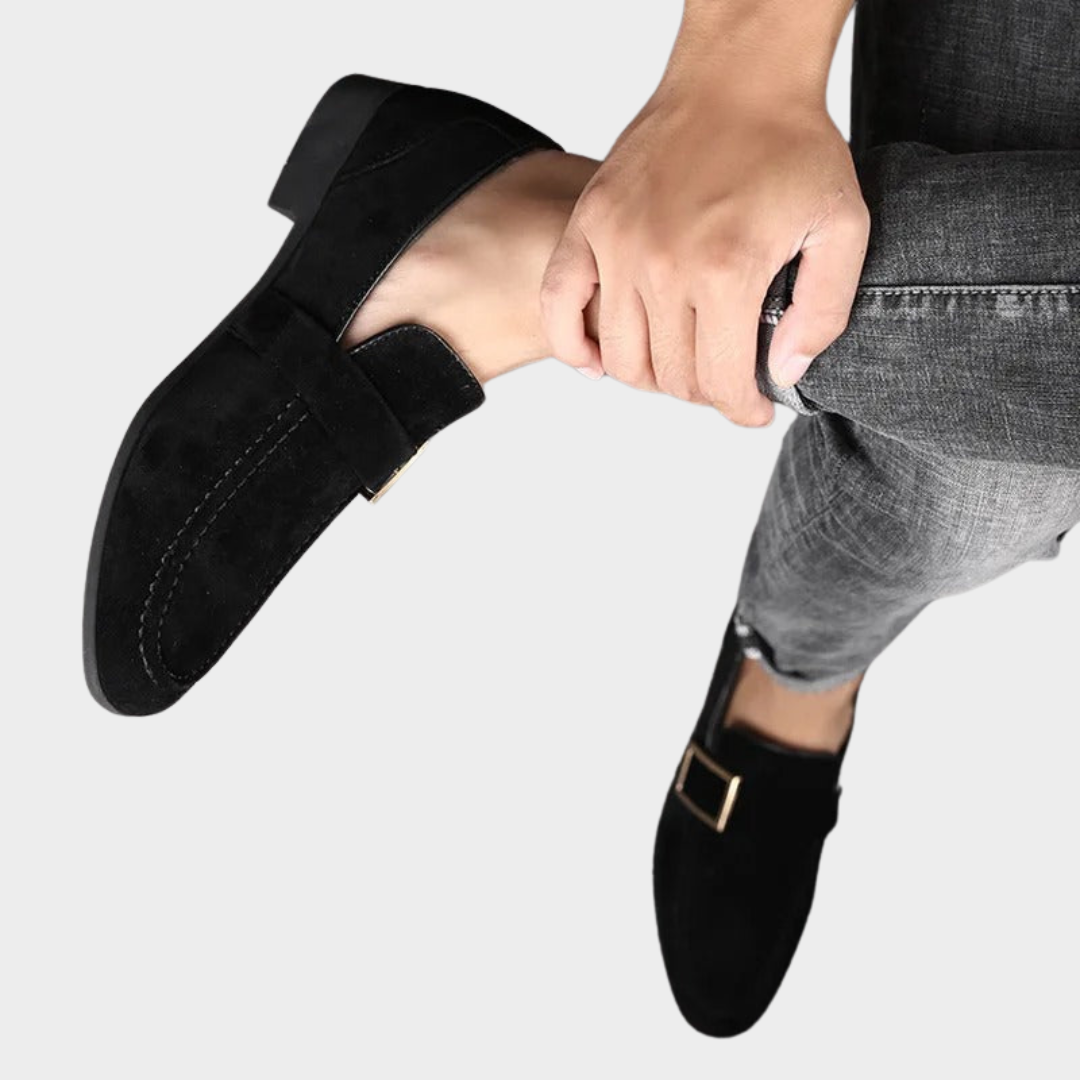 Men’s Leather Dress Shoes – Formal Loafers – Business & Wedding – Premium Suede – Multiple Colours