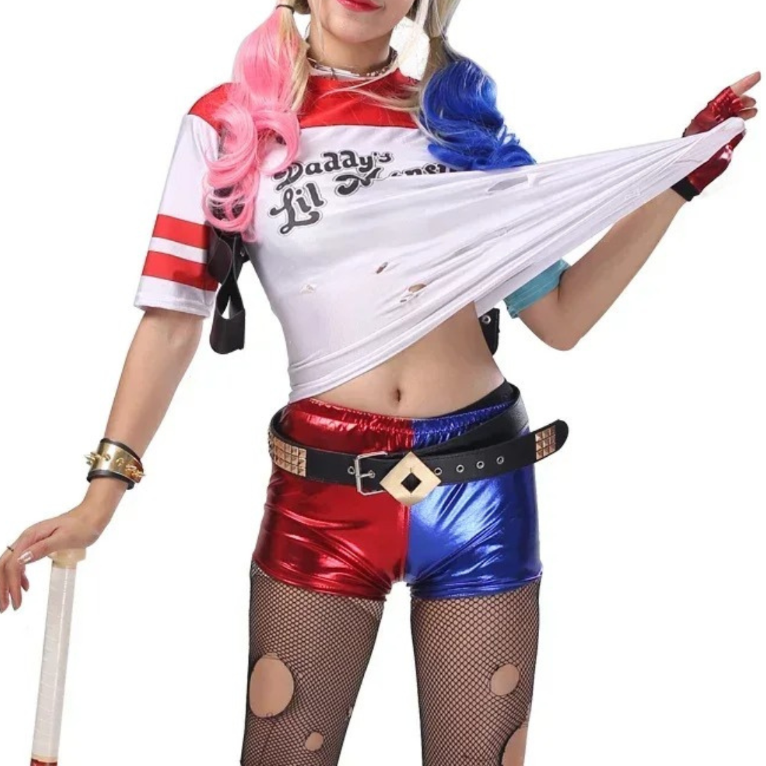 Women Anime Cosplay Costume Set – Halloween Outfit with T-Shirt Jacket and Accessories – Multi-Piece Cosplay Options for Adults & Kids