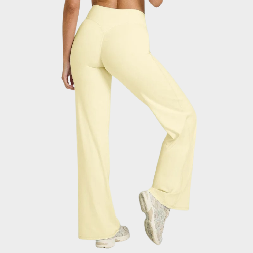 Women’s Leggings – Straight Leg Design – High Waist with V-Back Contour – Ultra Soft Sweat Wicking Fabric – Multiple Colours
