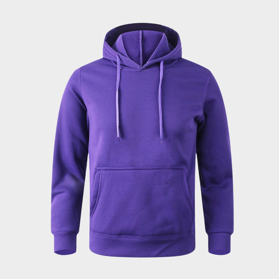 Warm Casual Hooded Sweatshirt for Men – Multi-color Streetwear, Cotton Blend