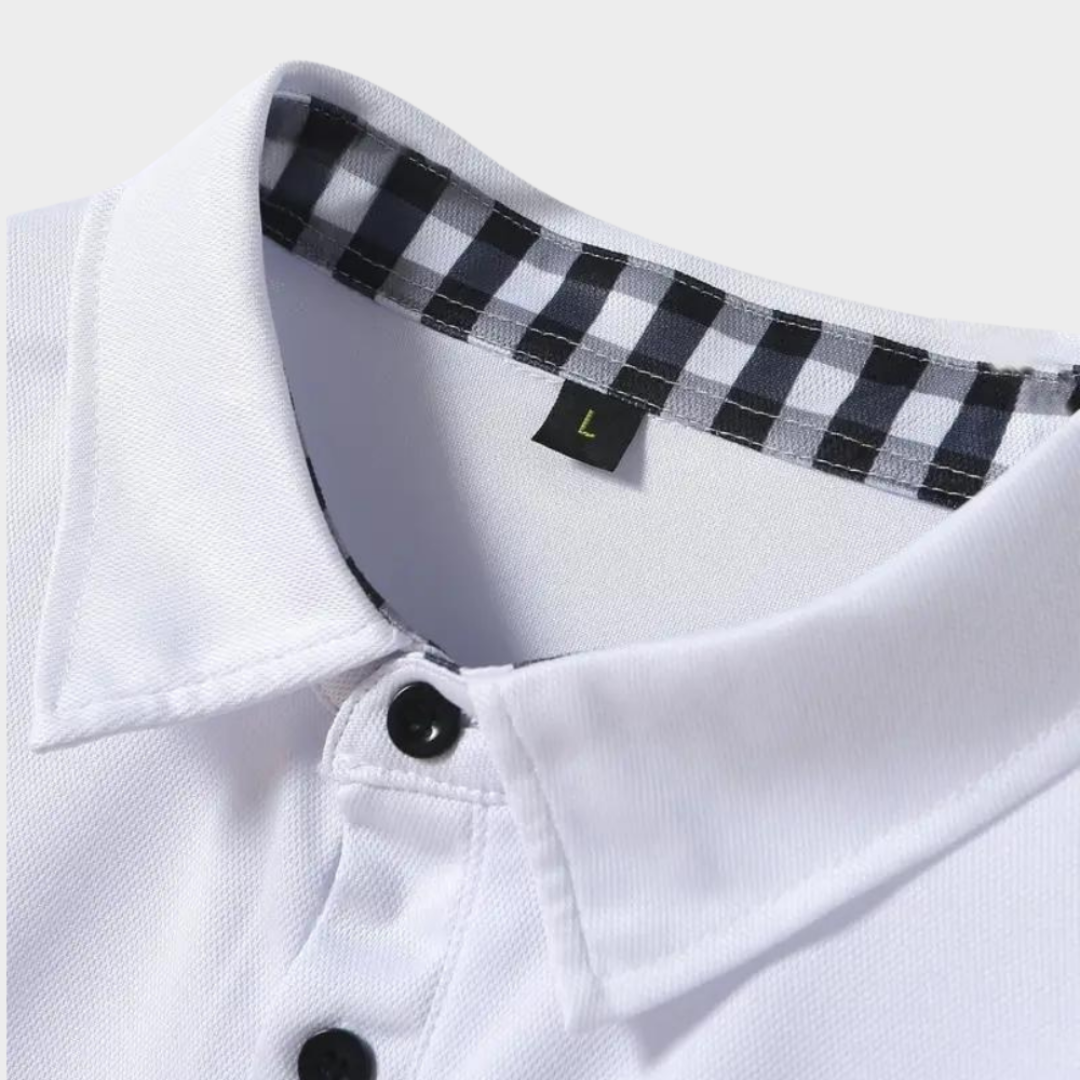 Men's Slim Fit Polo Shirt - Long Sleeve - Zipper Lapel - Business Casual - Multiple Colours