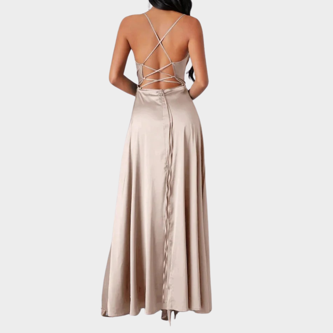 Women’s Tank Maxi Dress – Waist-Fitted Slimming Open-Back Bodycon – Polyester Elastane Blend – Multiple Colours