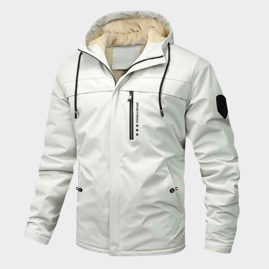 Men’s Hooded Cotton Jacket – Thickened Fleece Lined Casual Anti-Cold Work Coat – Multiple Colours