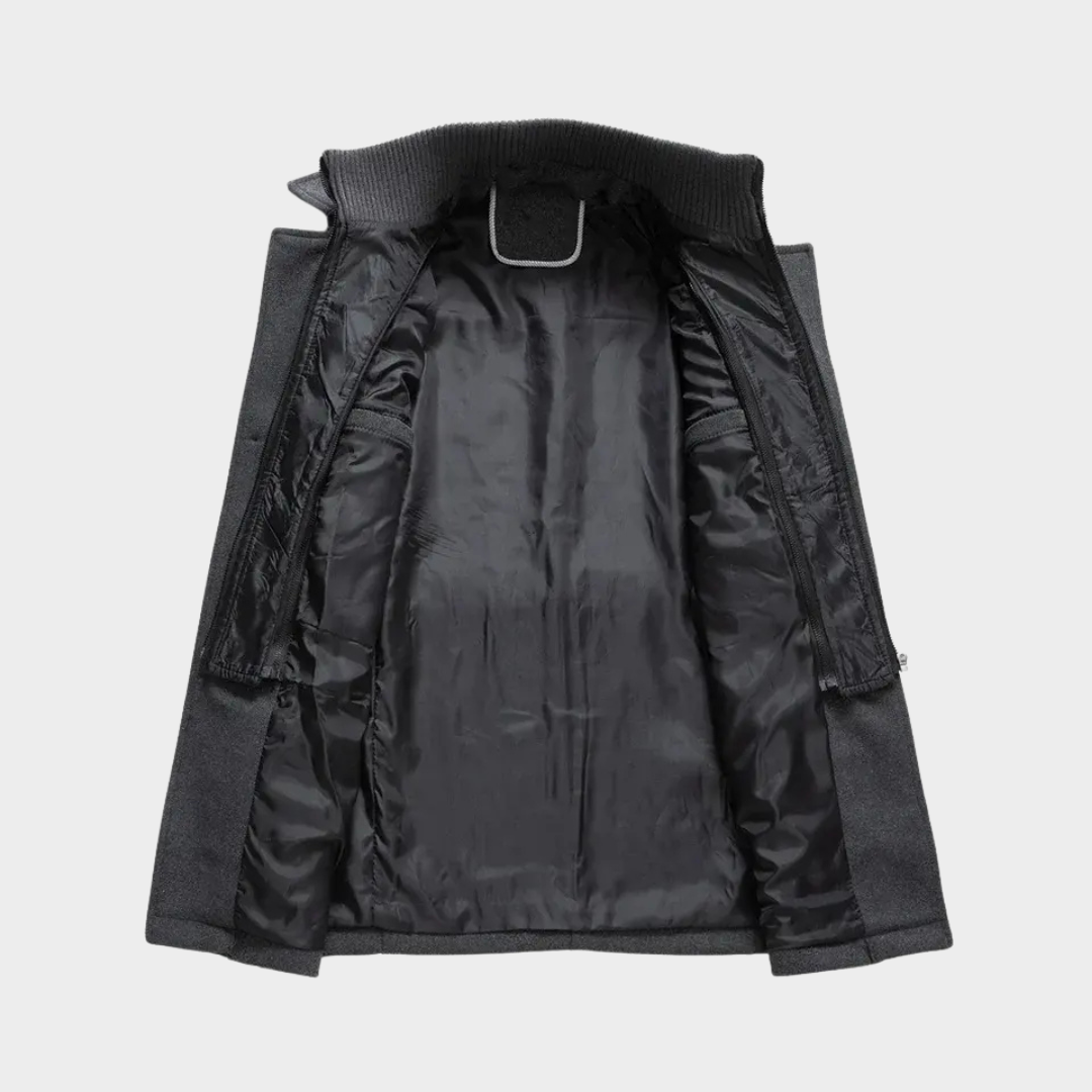 Men's Autumn/Winter Business Woolen Overcoat – Double Collar - Anti-Cold Nestle Jacket -