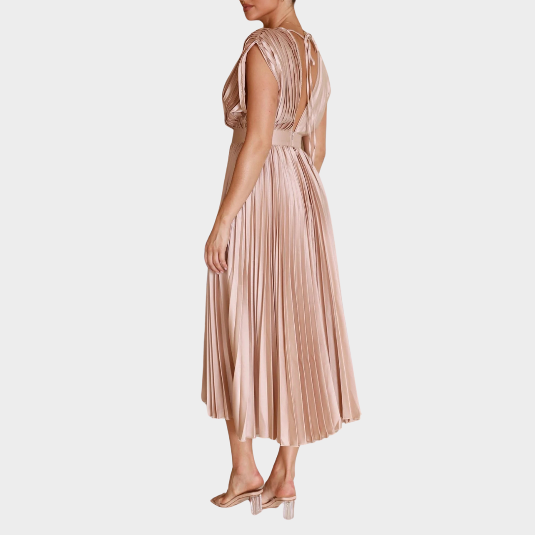 Women's Strapless Backless Party Dress – Short Sleeve – Elegant Patchwork – Multiple Colours