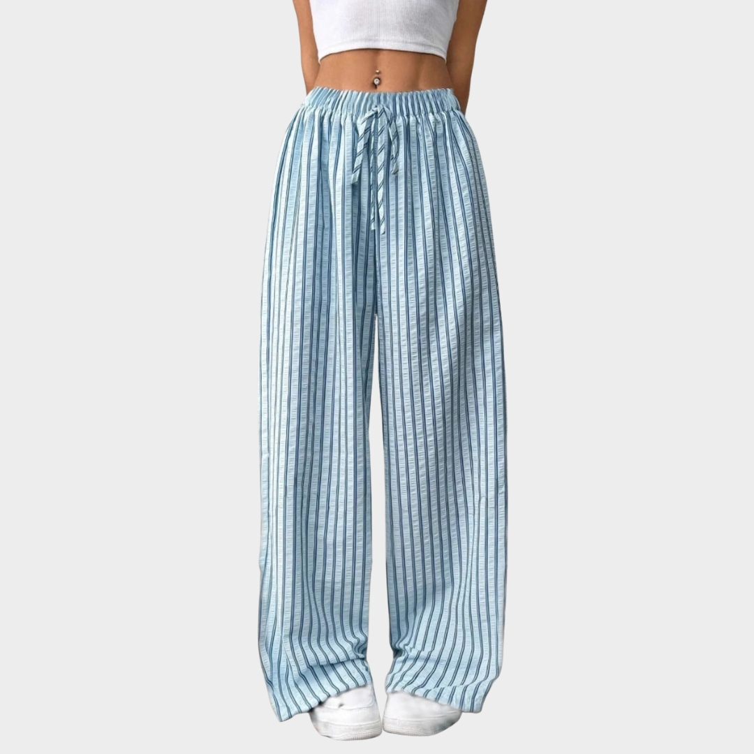 Women’s Striped Relaxed Fit Bottom – Lightweight Casual Wear with Breathable Fabric – Timeless Comfortable Design – Multiple Colours