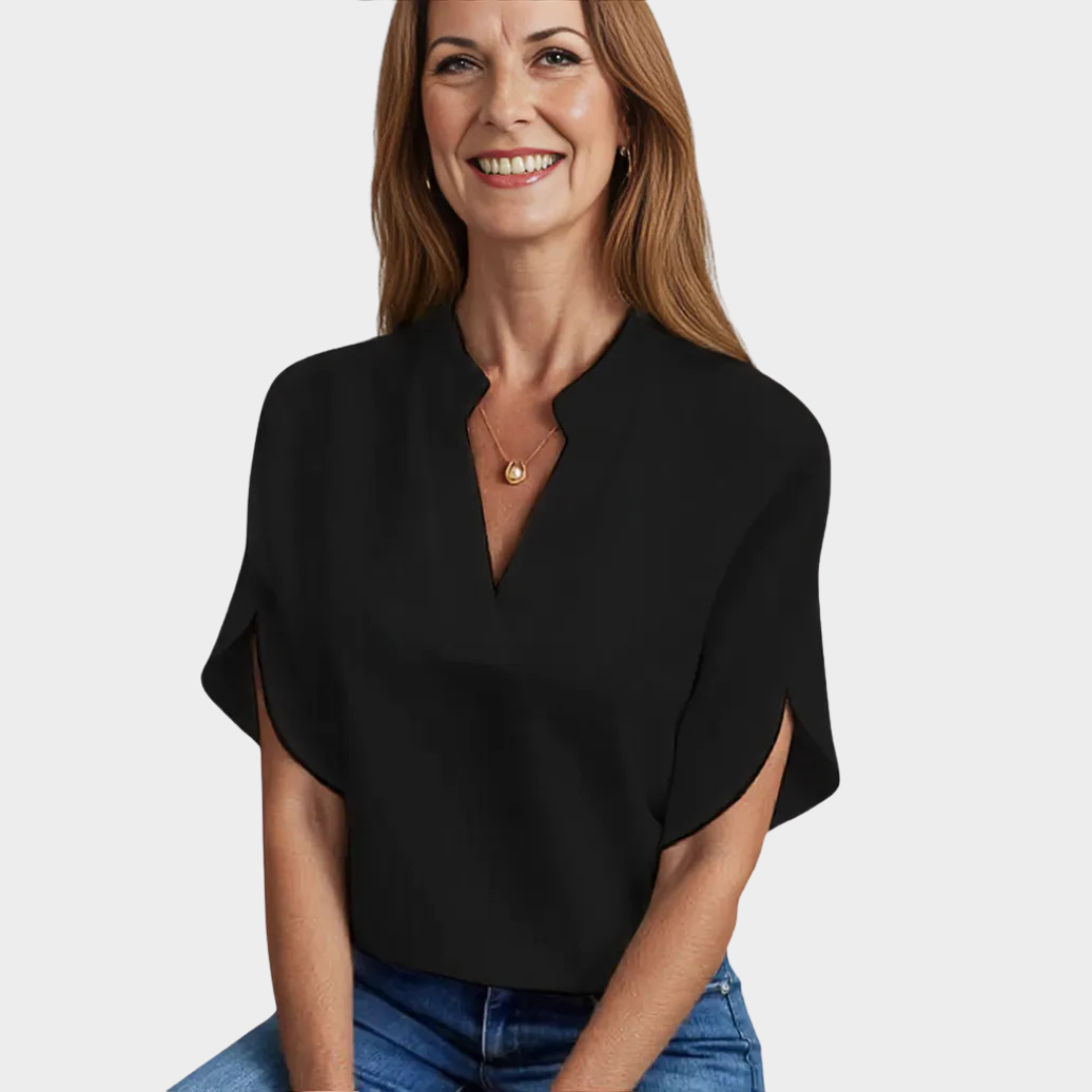 Women's Chiffon Blouse - Long Sleeve - V Neck - Loose Fit - Multiple Colours