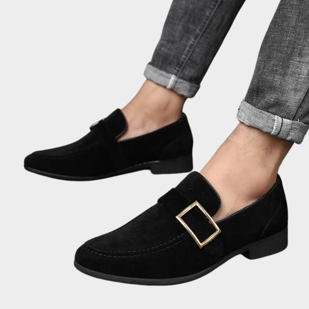 Men’s Leather Dress Shoes – Formal Loafers – Business & Wedding – Premium Suede – Multiple Colours