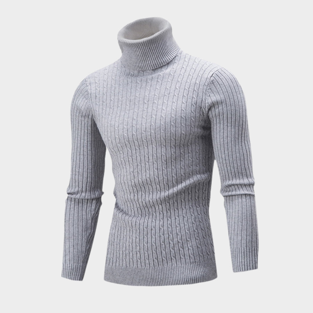 Men’s Turtleneck Sweater – Warm Cashmere Pullover, White, Black, Beige, and More