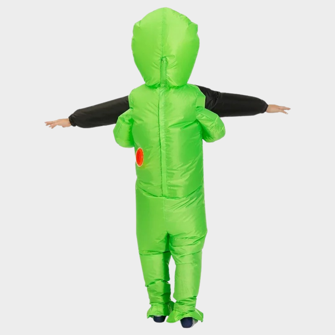 Alien Halloween Costume – Unisex Inflatable Cosplay Outfit for Adults & Kids – Funny Party Costume Suit – Green