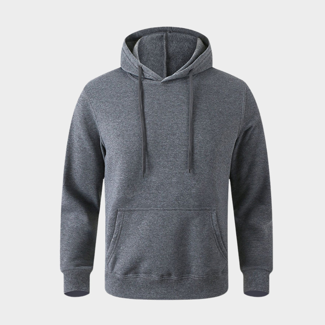 Warm Casual Hooded Sweatshirt for Men – Multi-color Streetwear, Cotton Blend