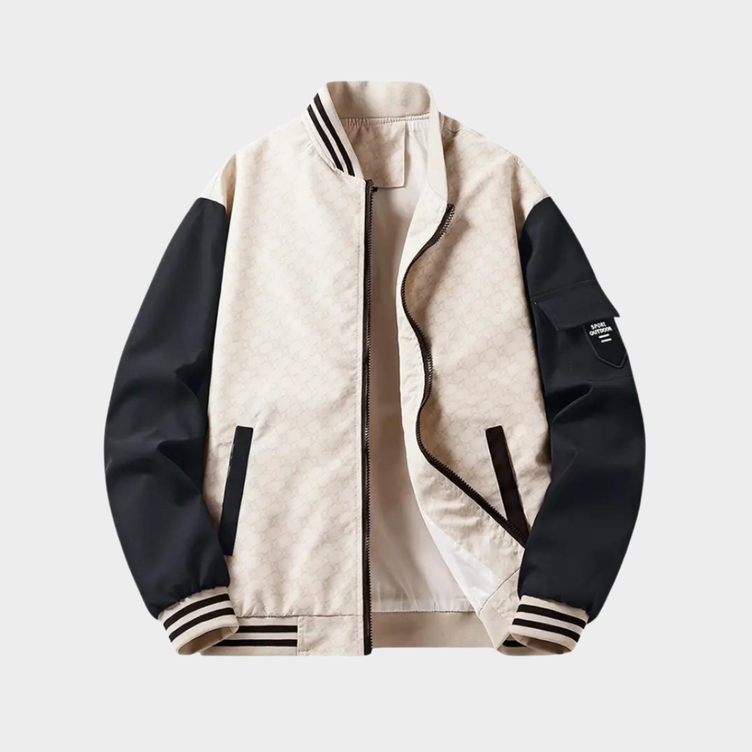 Men's Slim Fit Baseball Jacket – Casual Windproof Bomber Coat – High-Quality Stitching – Multiple Colours