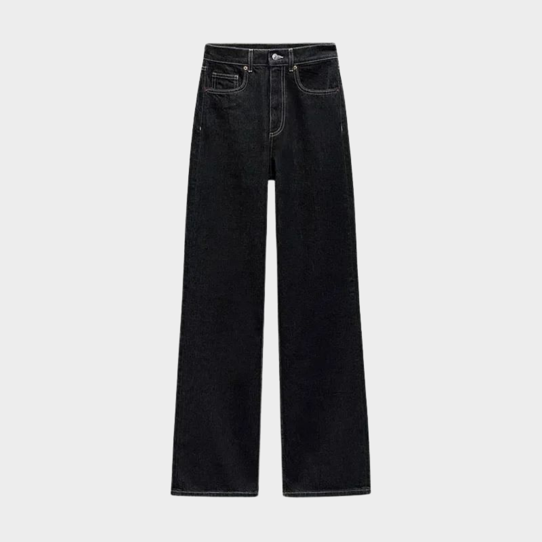 Women’s Denim Jacket & Trousers Set – Vintage Style – Belted Waist – Loose Fit – Blue
