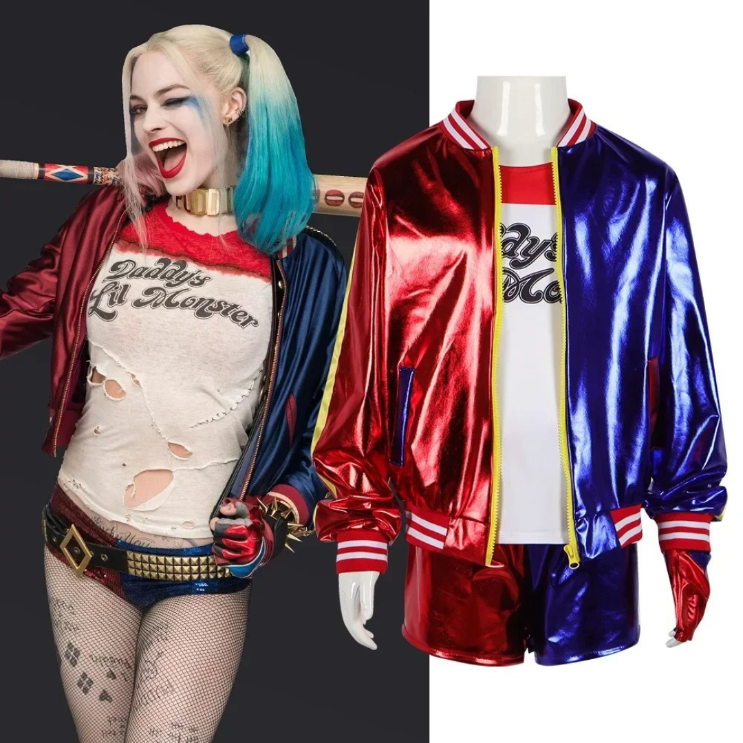 Women Anime Cosplay Costume Set – Halloween Outfit with T-Shirt Jacket and Accessories – Multi-Piece Cosplay Options for Adults & Kids