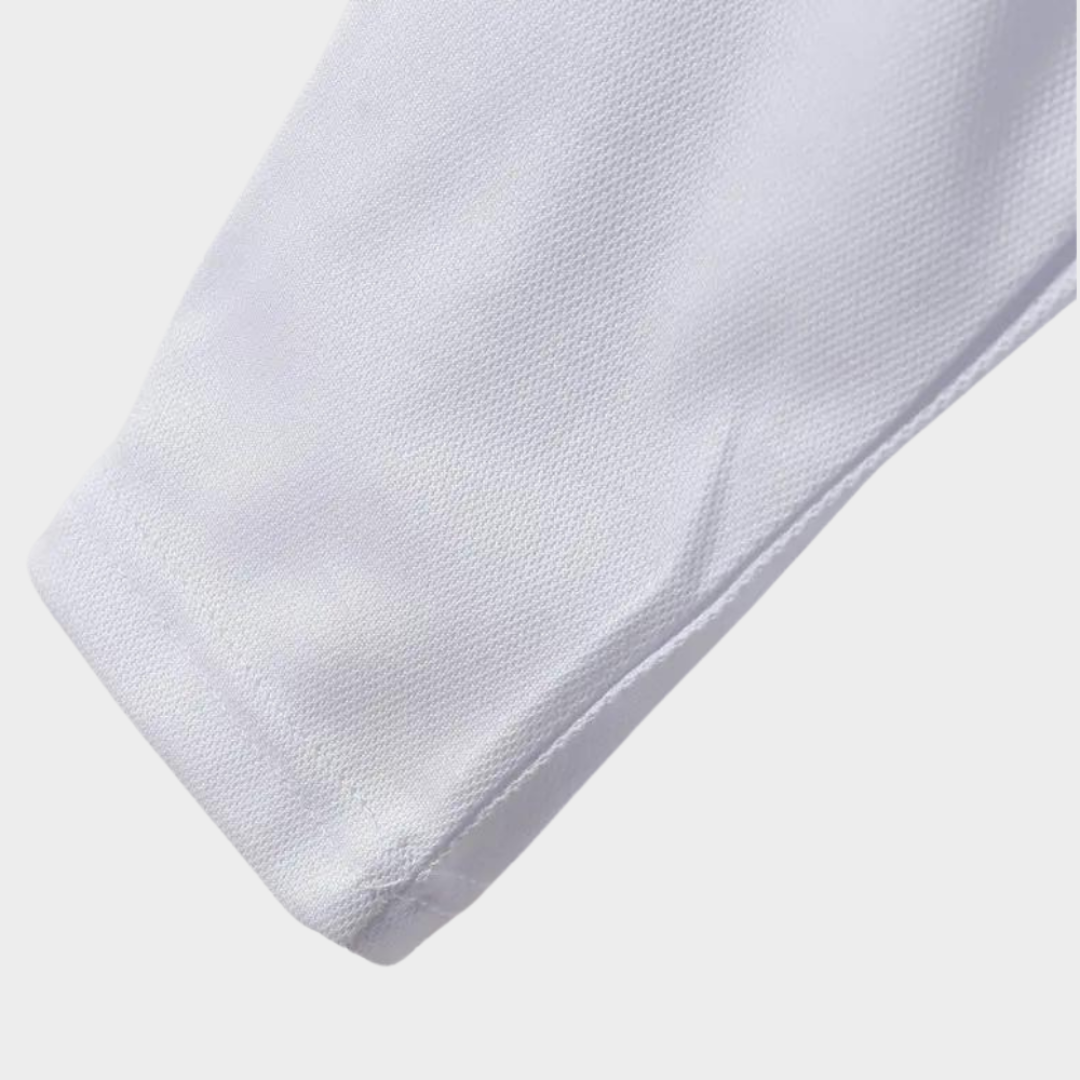 Men's Slim Fit Polo Shirt - Long Sleeve - Zipper Lapel - Business Casual - Multiple Colours
