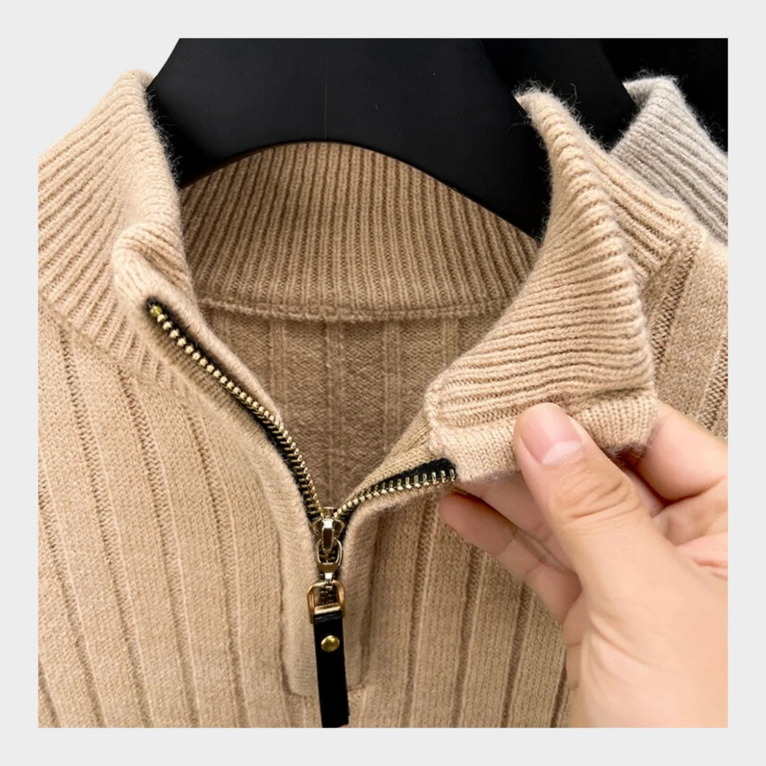 Winter Men's Slim Fit Turtleneck Sweater – Casual Knitted Tops in Beige, Black, and More
