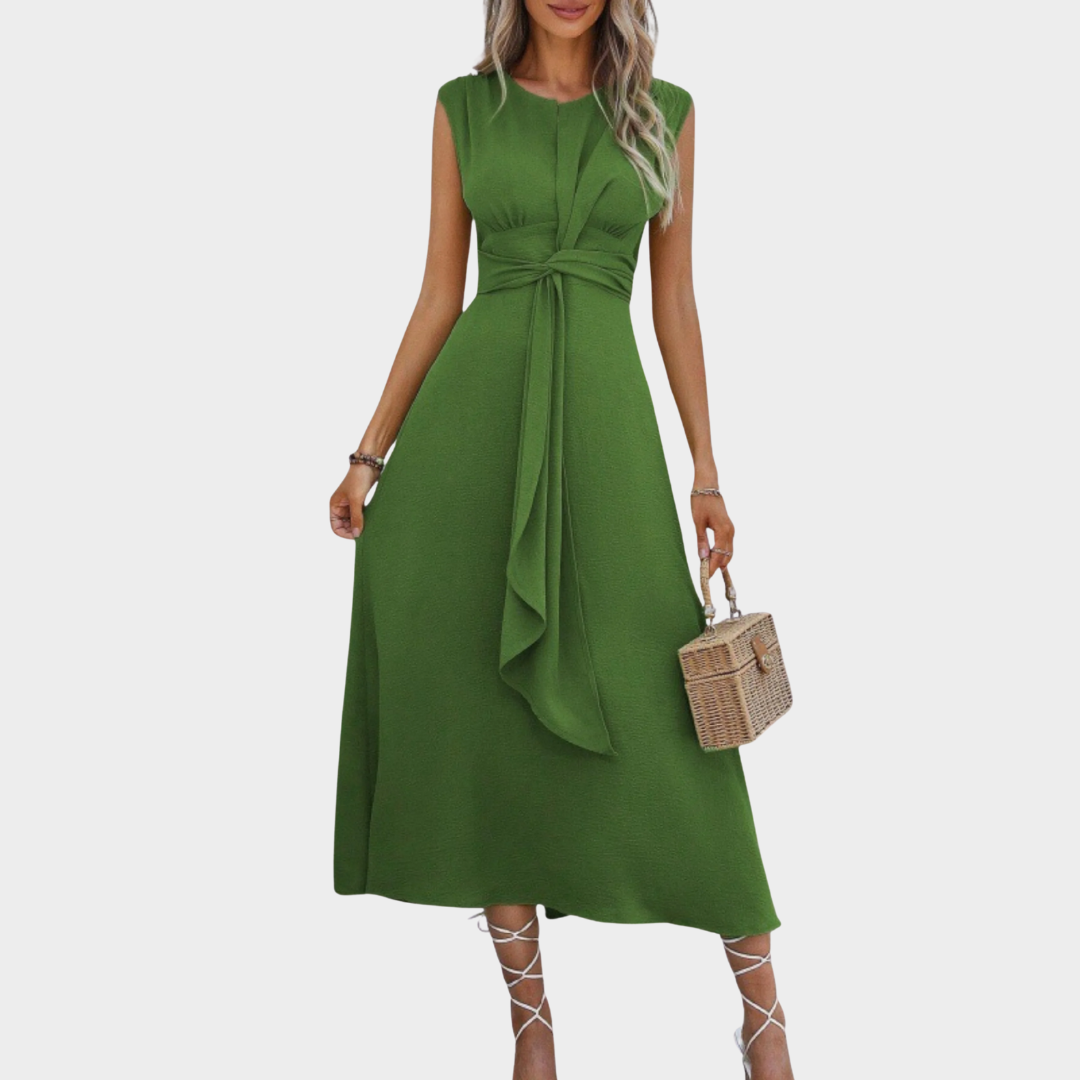 Women’s Maxi Dress – Elegant Sleeveless Round Neck Design with Flowing Full-Length Silhouette – Multiple Colours