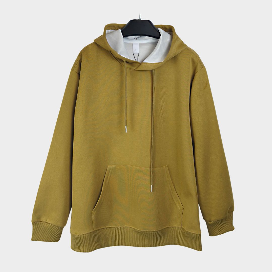 Men's Heavyweight Cotton Hoodie – Casual Pullover Sweatshirt, Loose Fit Long Sleeve Top (White, Black and More)