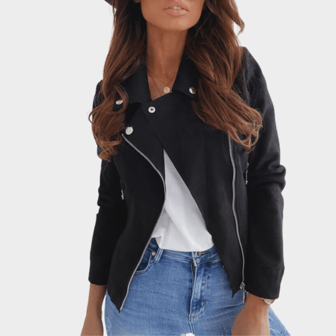 Women's PU Leather Jacket – Slim Fit Short Coat – Fringe Detail – Multiple Colours