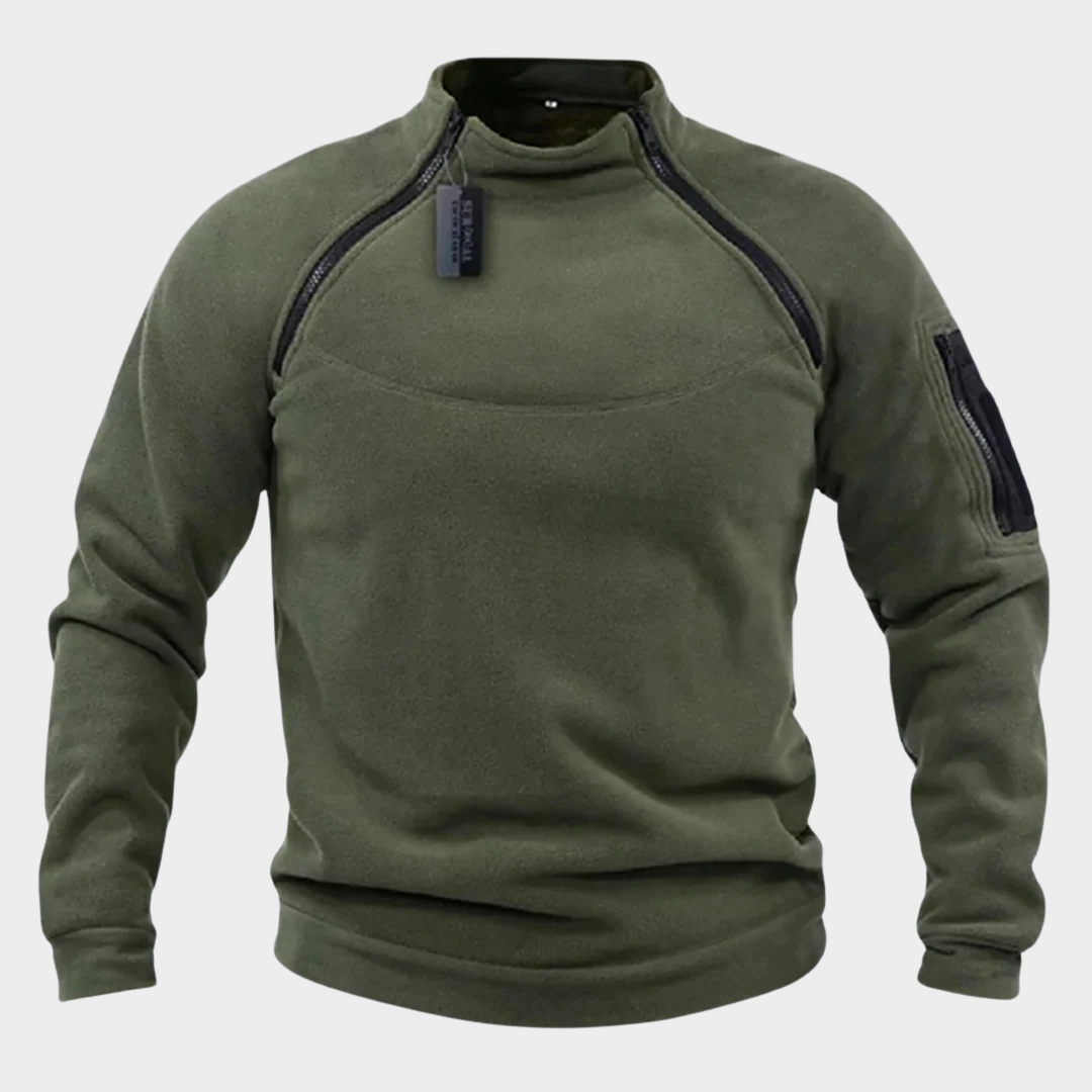 Men Tactical Fleece Pullover – Outdoor Windproof Thermal Hiking Jacket with Warm Fluffy Lining – Multiple Colours