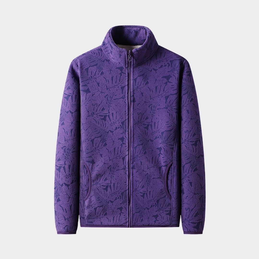 Women's Brushed Fleece Jacket – Print Design, Thick Warm Vest, Sports Coat, Grass Green, Peacock Green, Rose Red, and More