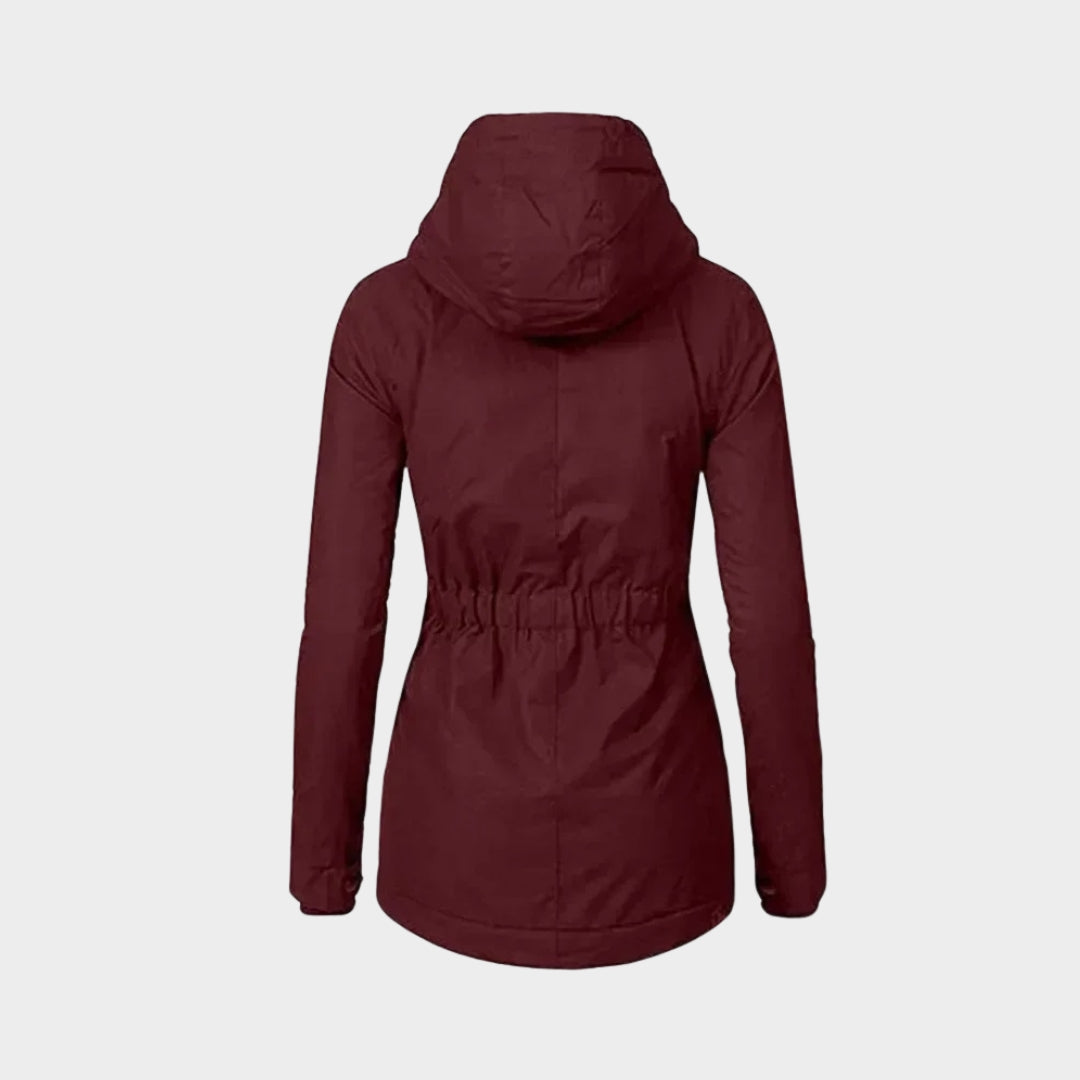 Women’s Winter Parka – Hooded Mid-Length Coat, Thick Plush Lining (Grey, Green, Black, and More)
