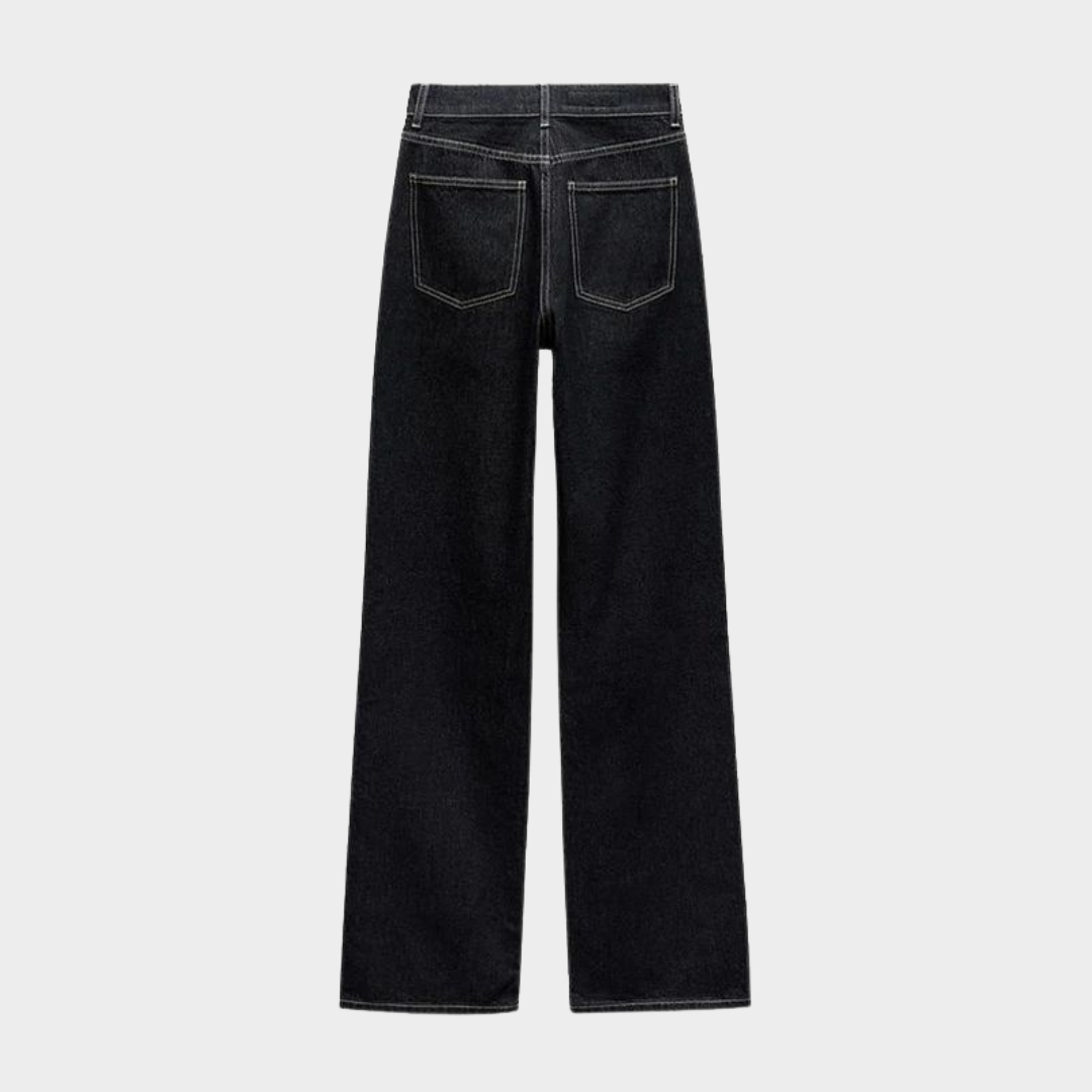 Women’s Denim Jacket & Trousers Set – Vintage Style – Belted Waist – Loose Fit – Blue