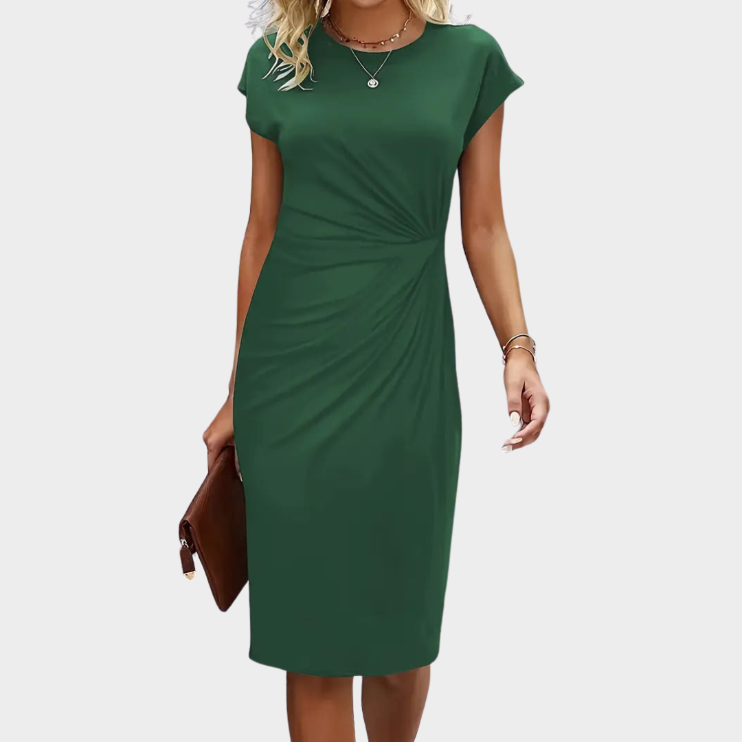 Women's Elegant Scoop Neck Dress – Classic Fit – Timeless & Versatile – Soft & Comfortable Fabric – Multiple Colours