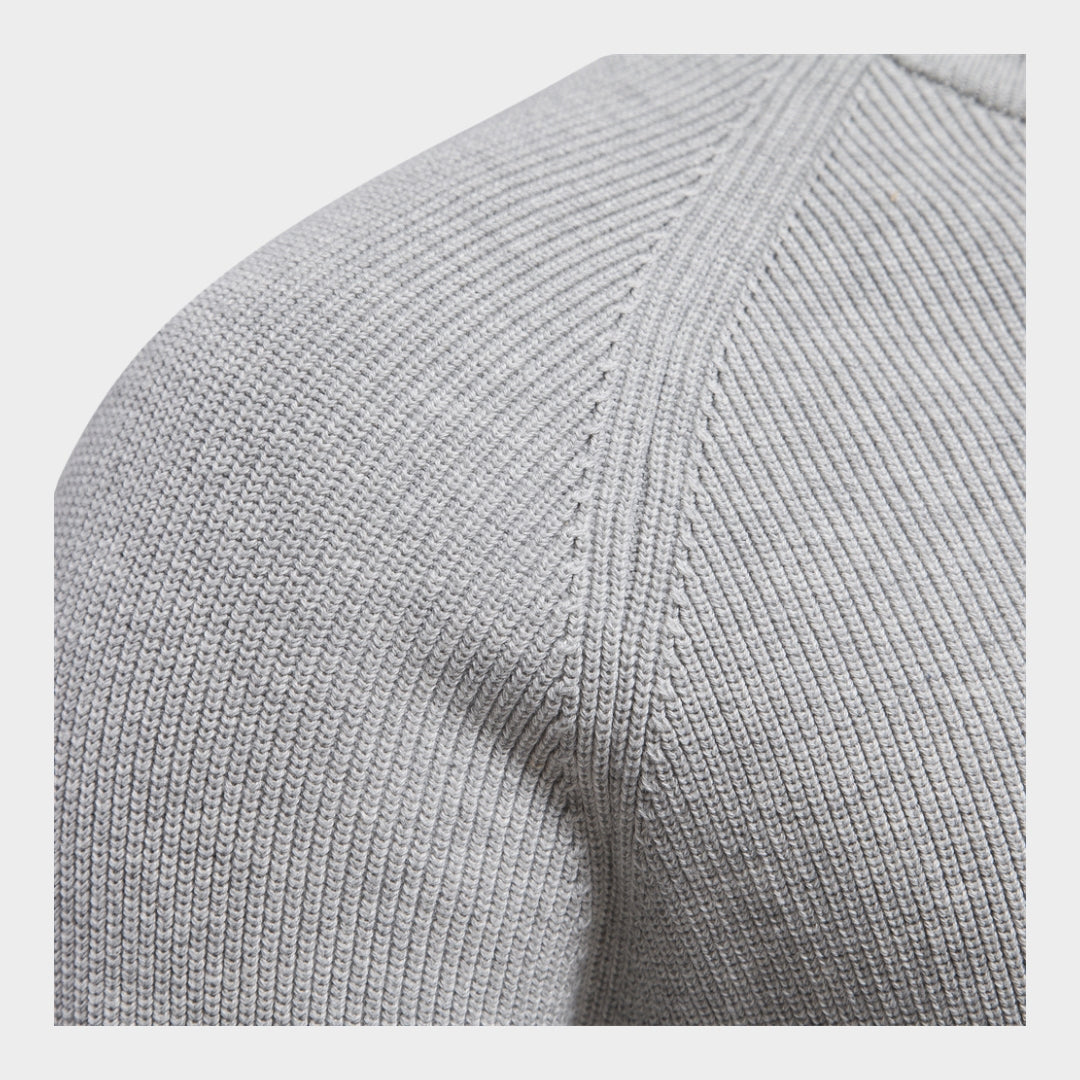 Men's Cotton Zipper Sweater– High Collar Knitted Sweater - Warm Casual Winter Fashion