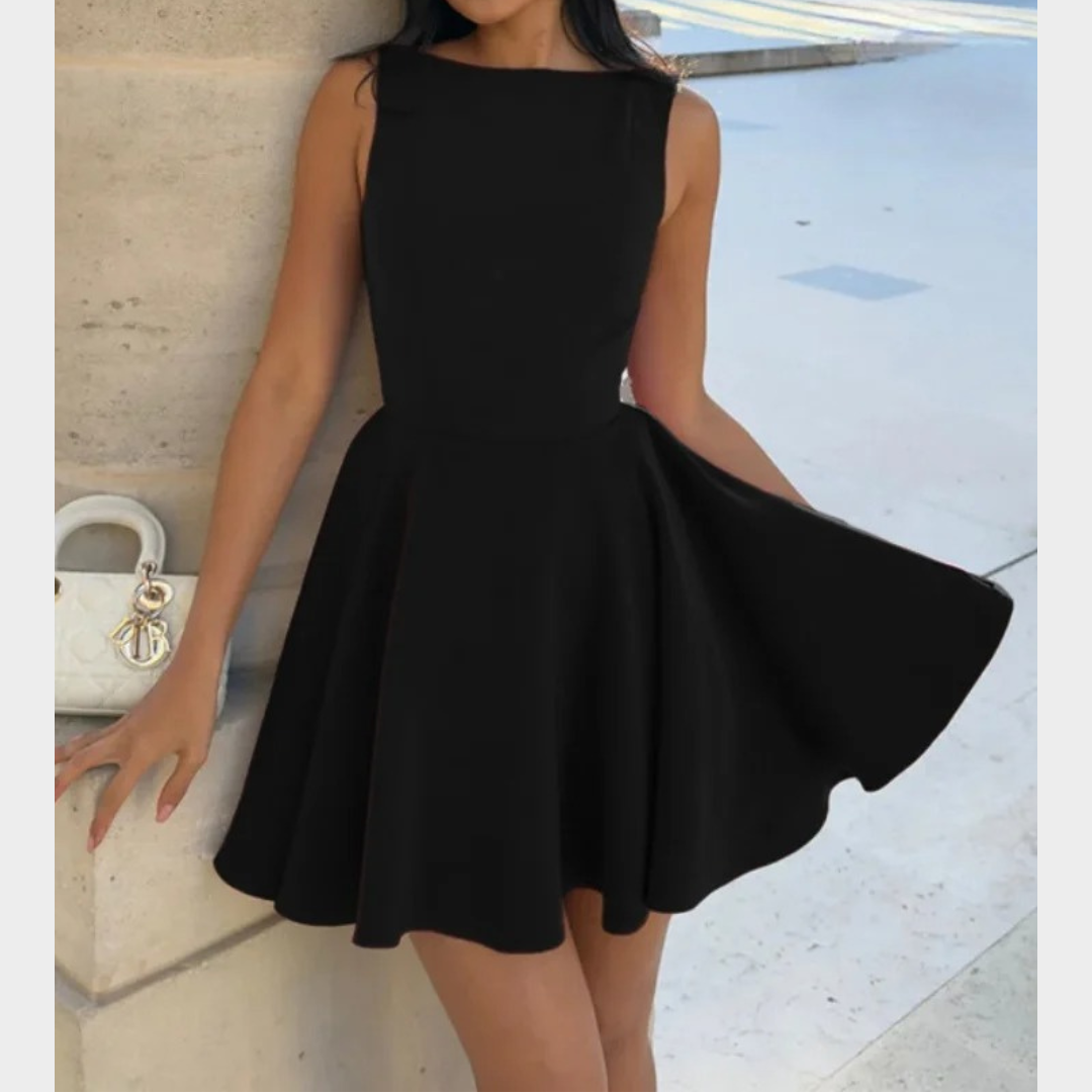 Women’s Sleeveless A-Line Mini Dress – Elegant Backless Cocktail Party Outfit with Flattering Fit – Multiple Colours
